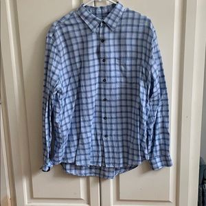 Tasso Elba long sleeve Linen blend shirt